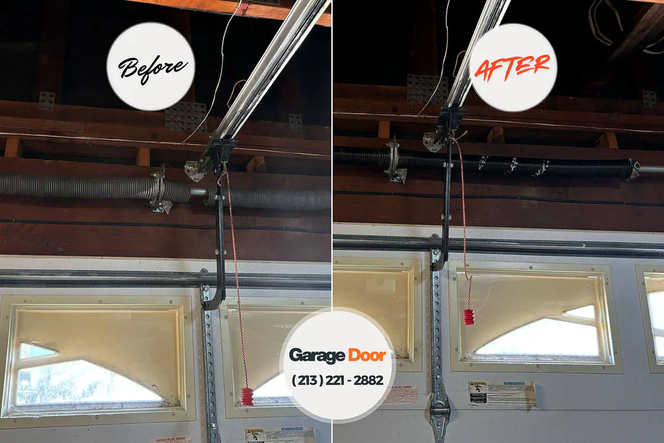 Before and after: garage door repair Norristown, PA